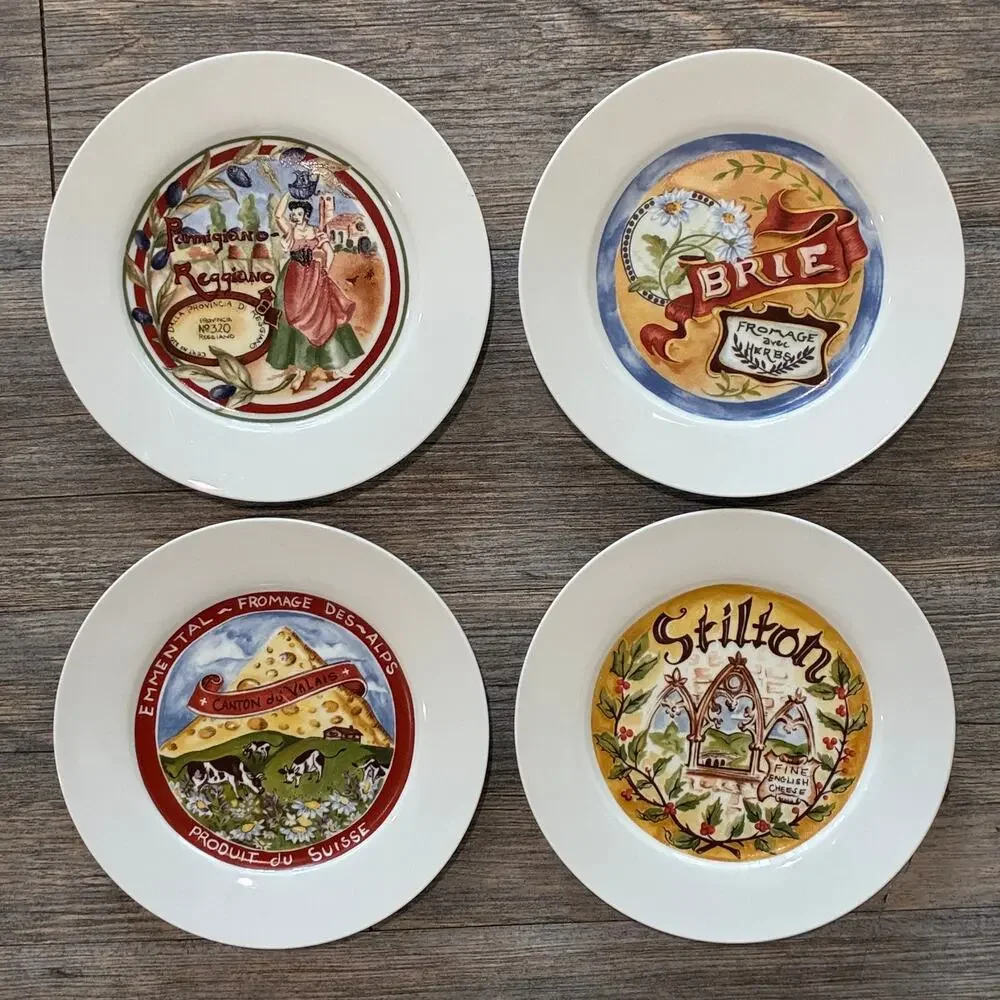 Restoration Hardware Set of 4 Classic Cheeses Plates